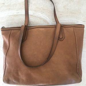 Faux Fossil Satchel Leather Purse